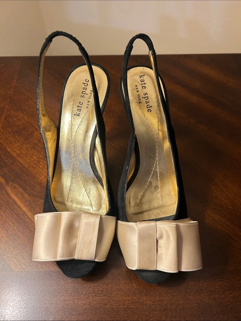 kate spade Suede Slingback Ribbon Heels